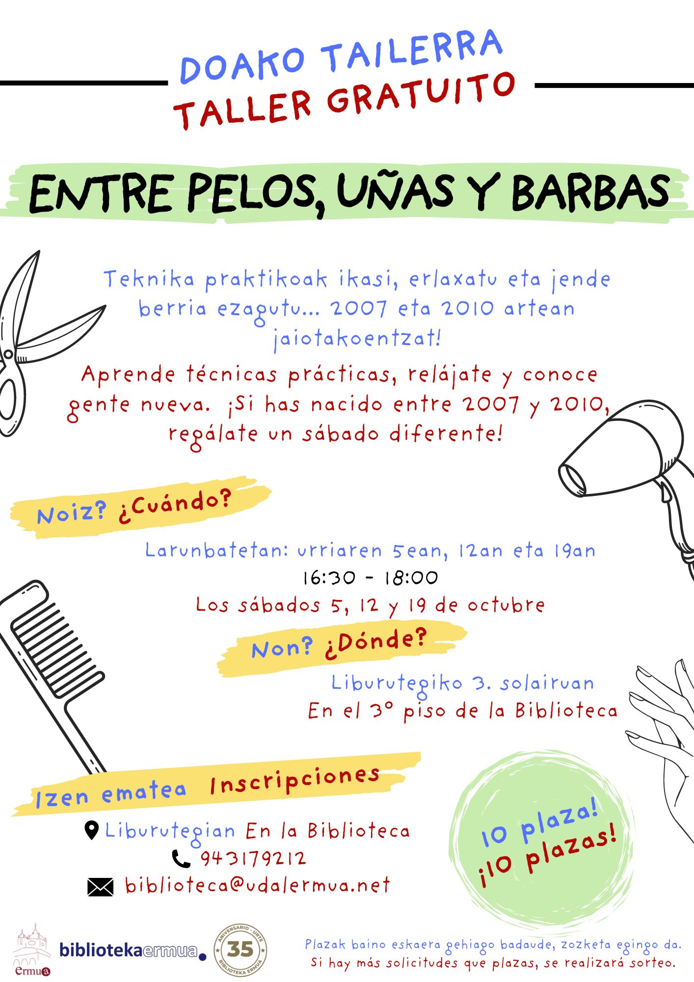 Cartel Entre pelos, uñas y barbas