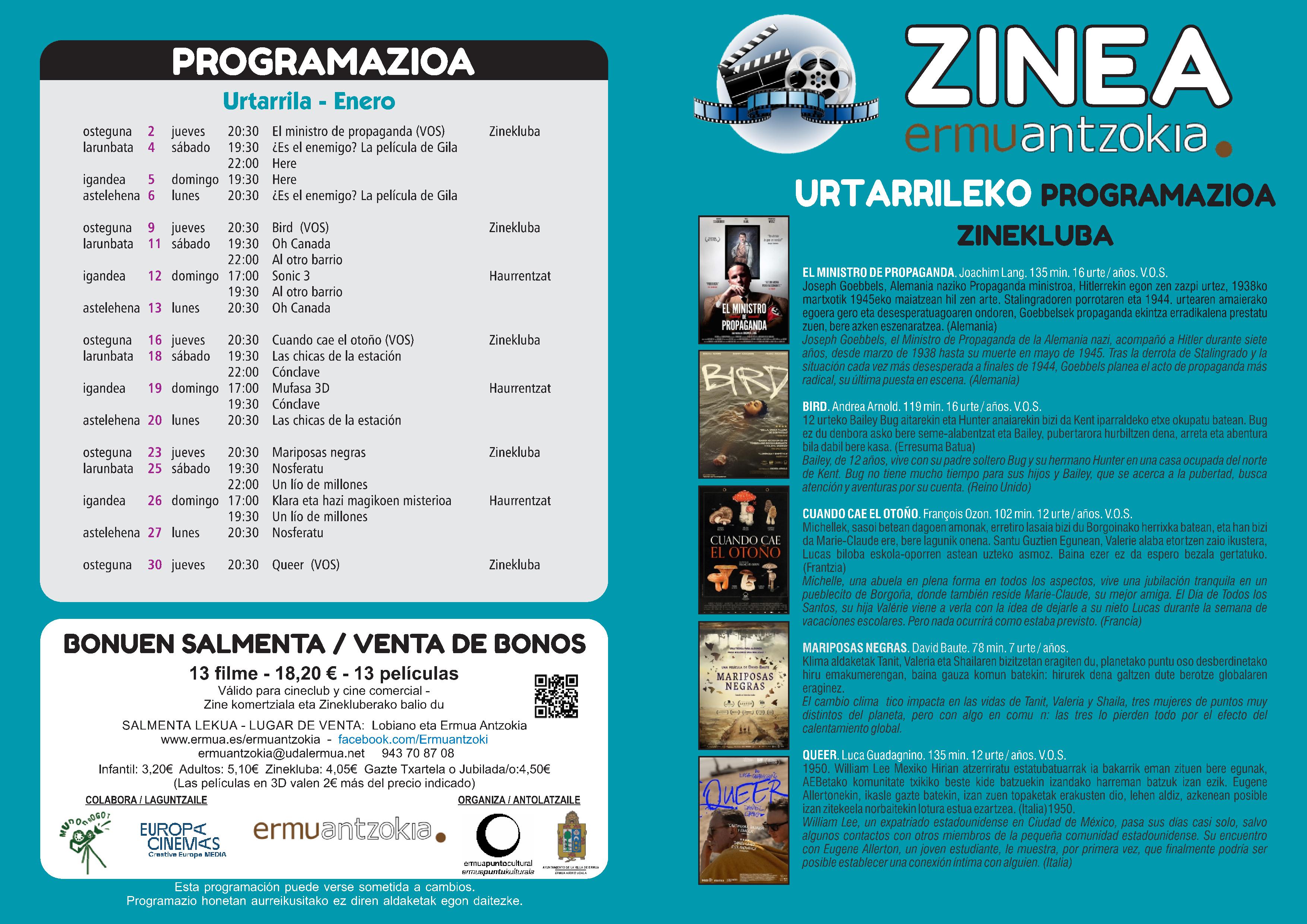 2025eko urtarrileko zine programazioaren irudia