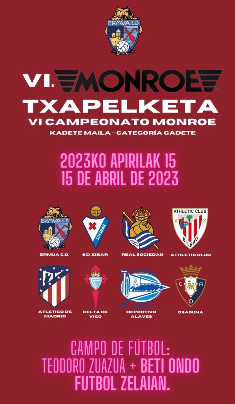 Cartel del torneo de futbol cadete del Ermua CD