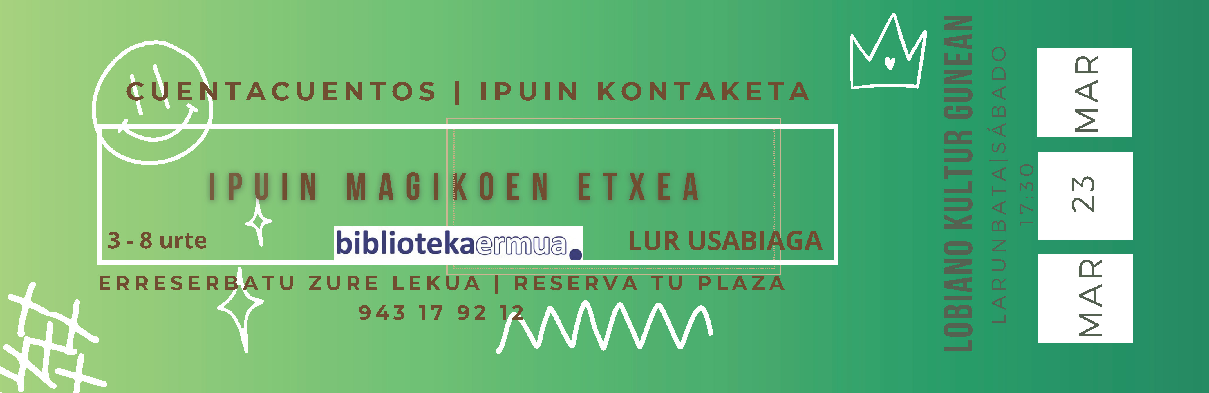 Flyer arratsaldean kontu kontari