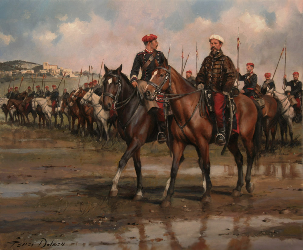 IV. Marqués de Valdespina prepara la carga de caballería de Eraul en la III.Guerra Carlista (1873) IV. Marqués de Valdespina prepara la carga de caballería de Eraul en la III.Guerra Carlista (1873)
