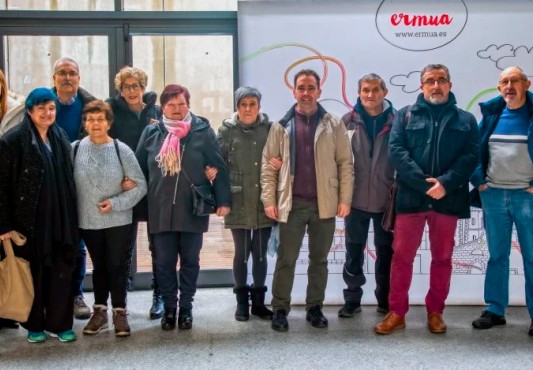 El grupo en el photocall del hall