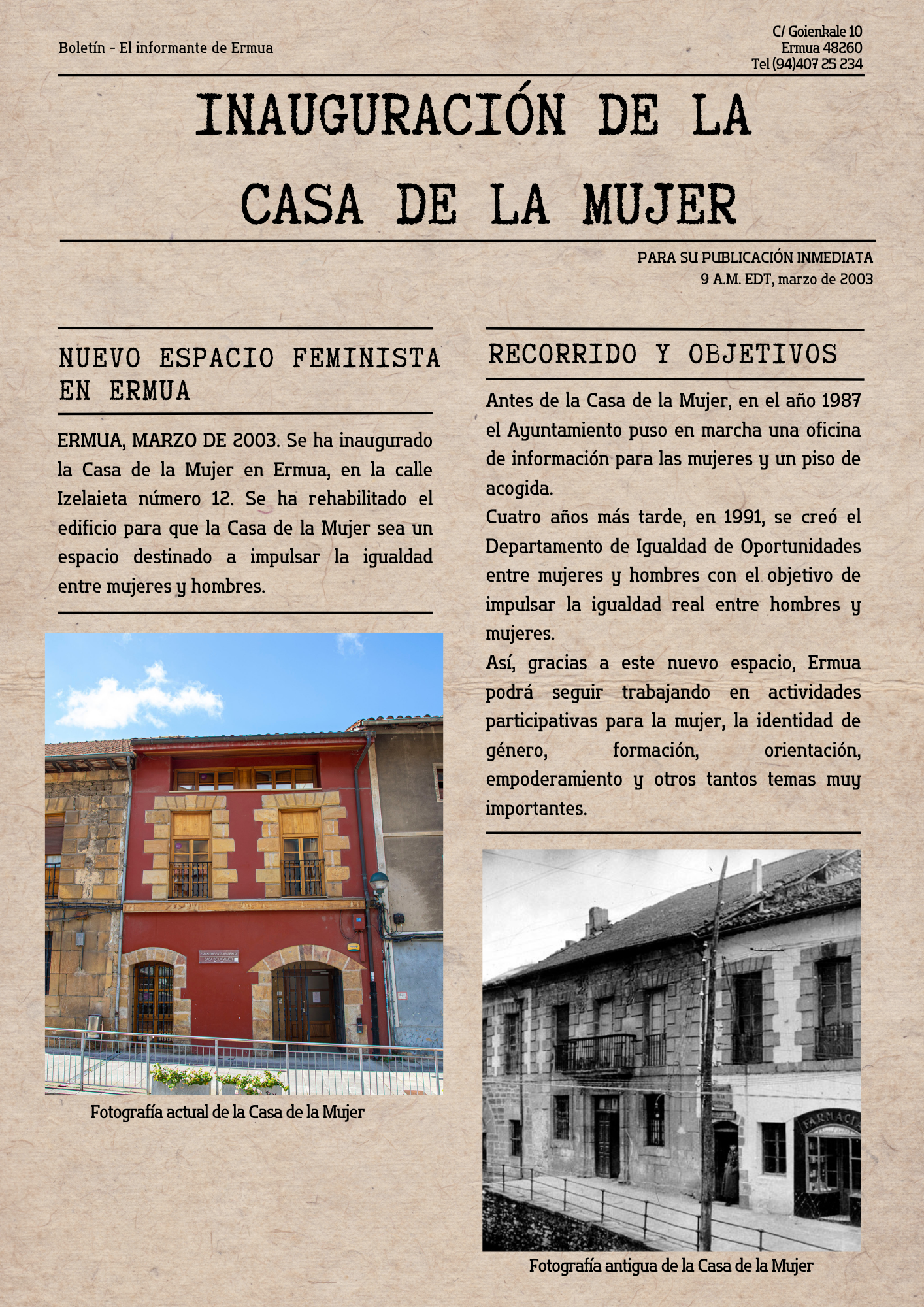 Casa de la Mujer | Recorrido educativo QR Kulturala